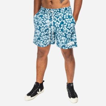 Pánské šortky hibiscus Camo Swim Shorts B22210 BLUE
