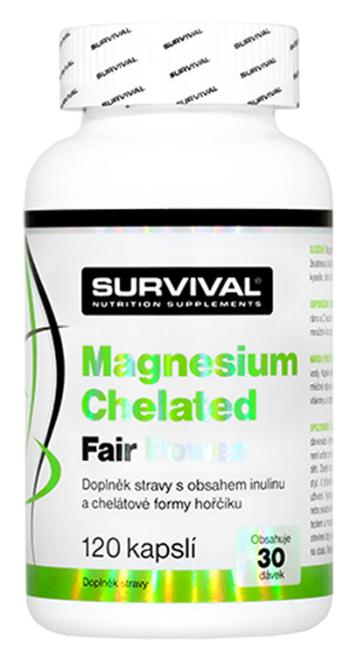 Survival Nutrition Magnesium Chelated Fair Power 120 kapslí