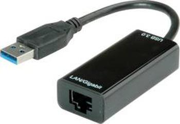 Konvertor USB 2.0 Value [1x USB 3.0 zástrčka A - 1x RJ45 zásuvka] černá