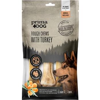 PrimaDog plněné žvýkací kosti krůta - rakytník S 10 cm 105 g (6430076894281)