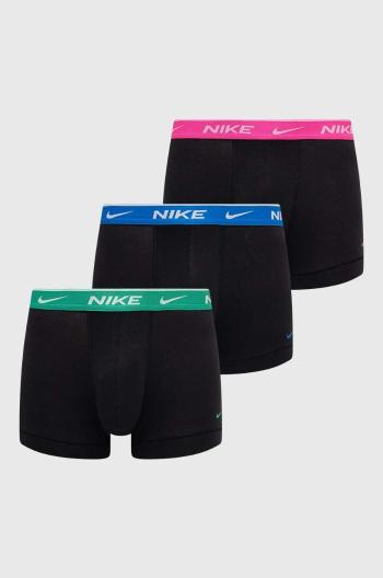 Boxerky Nike 3-pack pánské, černá barva