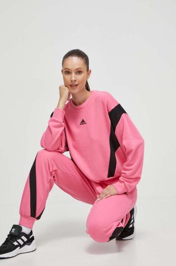 Tepláková souprava adidas růžová barva