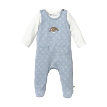 Sterntaler Romper set jersey puntíky šedomodrý