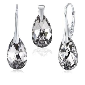 Silvego Set stříbrných šperků Argent kapka se Swarovski Crystals LSW181