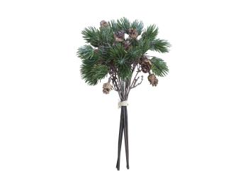 Vánoční zelená větvička se šiškami Fir Branch - 30cm 39046400 (39464-00)