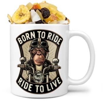 Hrnek Born to ride (Náplň hrníčku: Tropická směs)