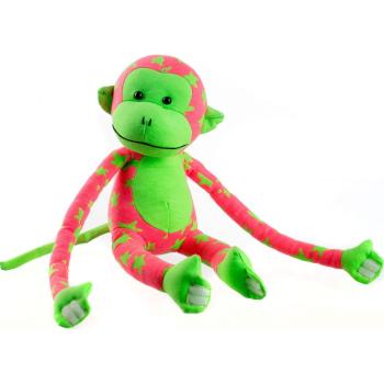 Plyšová opice svítící ve tmě růžovozelená 33 cm