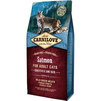 Carnilove salmon for adult cats – sensitive & long hair 6 kg (8595602512270)