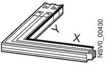 Ostré koleno pro lištový systém, zahnuté doprava Siemens BVP:261897, BD2C 1250-LR