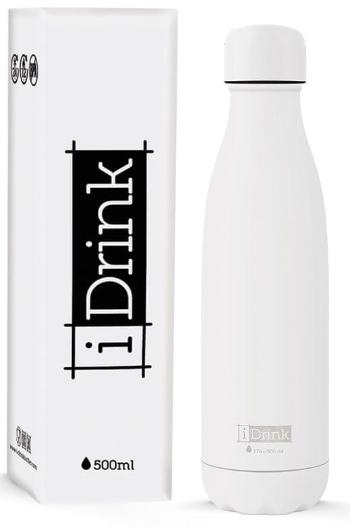 I-Drink Nerezová kovová termoska, vzor bílý, 500 ml