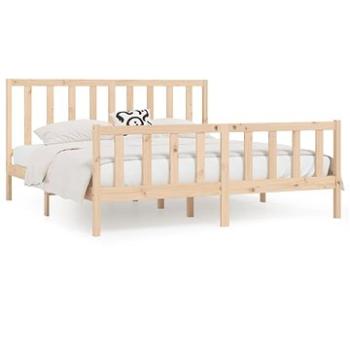 Rám postele masivní dřevo 200 × 200 cm, 3106853 (3106853)
