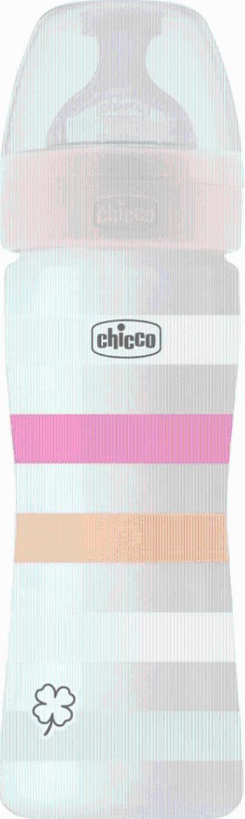 Chicco Láhev kojenecká Well-being silikon 250 ml děvče