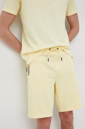 Kraťasy Karl Lagerfeld pánské, žlutá barva