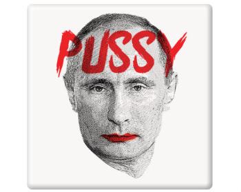 Magnet čtverec plast Pussy Putin