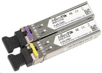 MikroTik SFP (miniGBIC) modul S-45/54LC80D, SM, 80km, 1.25G (pár), S-4554LC80D