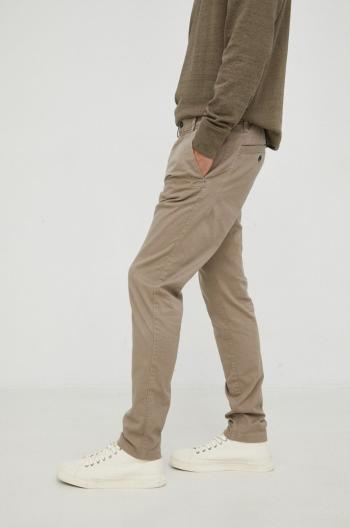 Kalhoty G-Star Raw pánské, béžová barva, ve střihu chinos