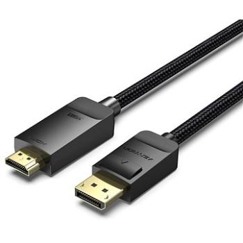 Vention Cotton Braided 4K DP (DisplayPort) to HDMI Cable 5M Black (HFKBJ)