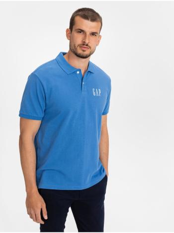 Modré pánské polo tričko GAP Logo pique