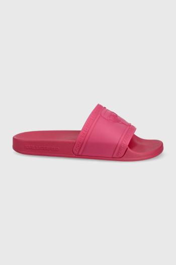 Pantofle Karl Lagerfeld Kondo dámské, růžová barva