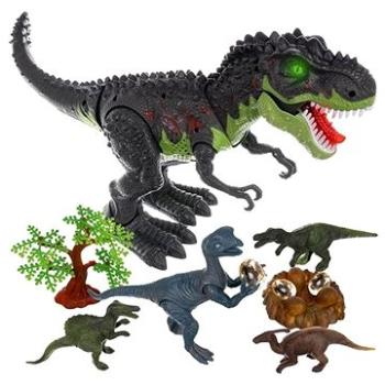 Dinosaurus T-Rex s hnízdem s vejci a dinosaury (11476)