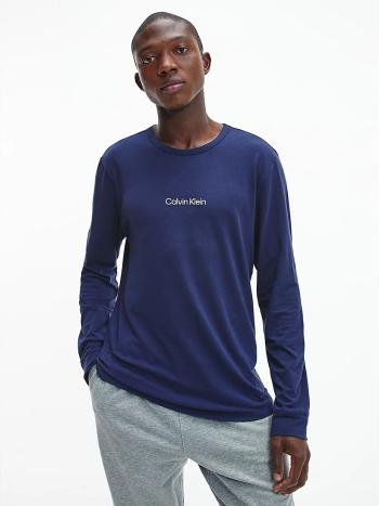 Calvin Klein Calvin Klein pánské modré tričko s dlouhým rukávem L/S CREW NECK