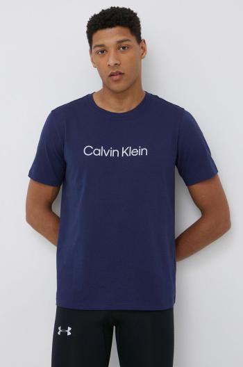 Tréninkové tričko Calvin Klein Performance Ck Essentials tmavomodrá barva, s potiskem