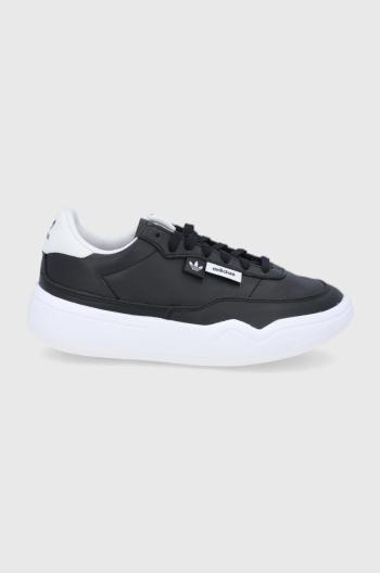 Kožené boty adidas Originals GW8213 černá barva