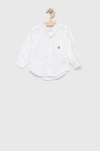 Dětská bavlněná košile GAP bílá barva
