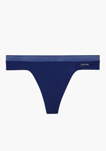 Dámská tanga Calvin Klein QF6307E S Tm. modrá