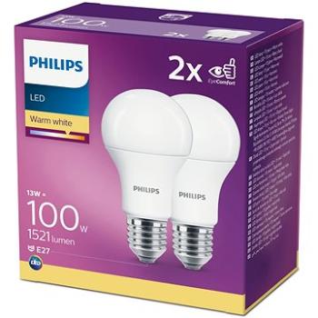 Philips LED 13-100W, E27 2700K, 2ks (929001234531)