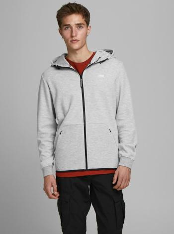 Světle šedá mikina s kapucí Jack & Jones