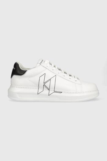 Kožené sneakers boty Karl Lagerfeld KL52511 KAPRI MENS bílá barva