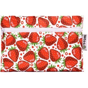 T-TOMI nepromokavý pytlík Strawberries, 21 × 15 cm (8594166548619)