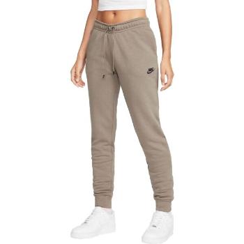 Nike NSW ESSNTL PANT REG FLC MR Dámské tepláky, khaki, velikost XS