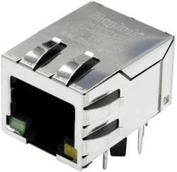 Zásuvka, vestavná horizontální BEL Stewart Connectors SI-61001-F, RJ45 počet pólů: 8P8C, poniklovaná, kov, 1 ks