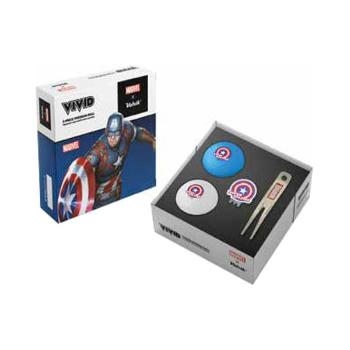 VOLVIK MARVEL CAPTAIN AMERICA Set golfových míčků, mix, velikost