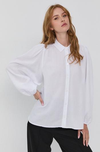 Košile Samsoe Samsoe dámská, bílá barva, relaxed, s klasickým límcem