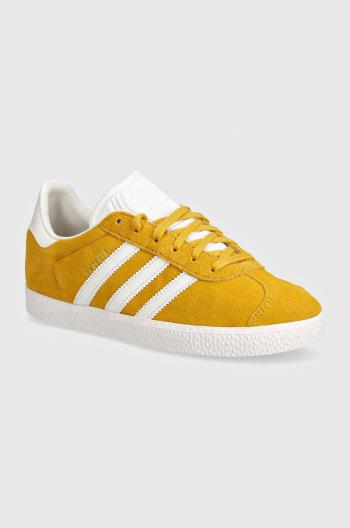 Dětské semišové sneakers boty adidas Originals GAZELLE žlutá barva, IF9803