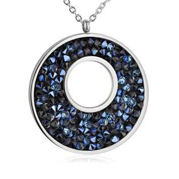 NUBIS® Ocelový náhrdelník s krystaly Crystals from Swarovski®, BERMUDA BLUE - LV5001-BB