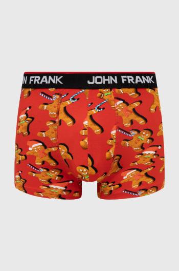 Boxerky John Frank pánské, červená barva