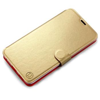 Mobiwear Flip pouzdro pro Samsung Galaxy S22 - C_GOP Gold&Orange s oranžovým vnitřkem (5904808018234)