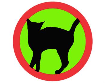 Samolepky zákaz - 5ks Kočka - Líza