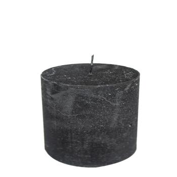 Černá nevonná svíčka L válec - Ø 10*10cm BRKMG1010
