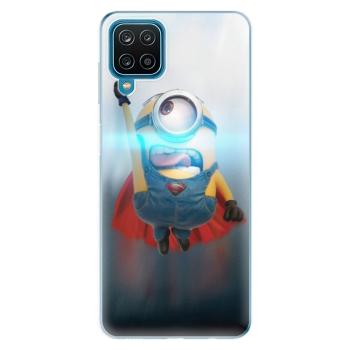 Odolné silikonové pouzdro iSaprio - Mimons Superman 02 - Samsung Galaxy A12