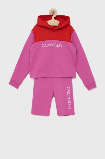 Dětská souprava Calvin Klein Jeans růžová barva