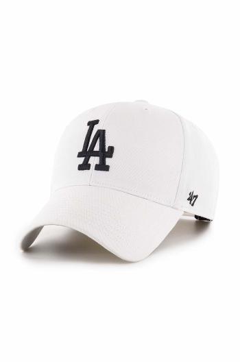 Kšiltovka 47brand MLB Los Angeles Dodgers bílá barva, s aplikací, B-RAC12CTP-WH