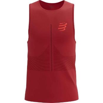 Compressport PRO RACING SINGLET M Pánské běžecké tílko, červená, velikost