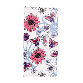 TopQ Pouzdro Samsung A14 5G knížkové Flowers 94242 (94242)