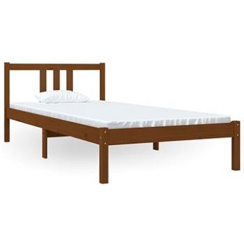 Rám postele medově hnědý masivní dřevo 90 × 200 cm, 814872 (814872)