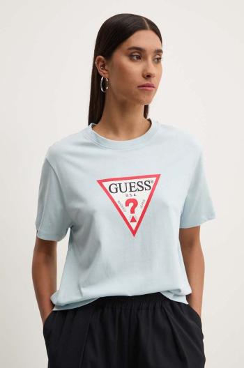 Bavlněné tričko Guess Jeans modrá barva, W4YI73 K8HM0